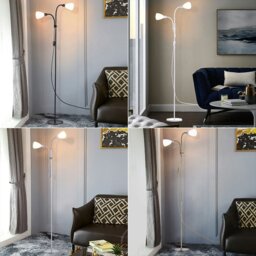 Rackhams Double Heads Floor Lamp - Brass - thumbnail 5