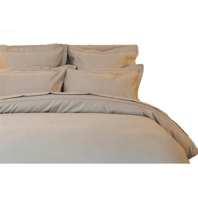 Rackhams Egyptian Cotton Plain Duvet Cover - Platinum - Single - Platinum - 100% Egyptian Cotton - image 1