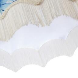 Rackhams Vibrant Blue Floral Handmade Victorian Lamp Shade with White Trims - thumbnail 5