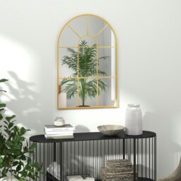 Rackhams Modern Arched Window Wall Mirror for Bedroom - thumbnail 2