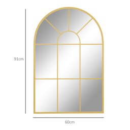 Rackhams Modern Arched Window Wall Mirror for Bedroom - thumbnail 4