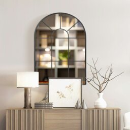 Rackhams Modern Arched Window Wall Mirror for Bedroom - thumbnail 1