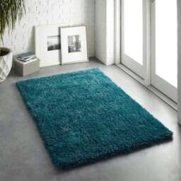 Rackhams Chicago Dark Teal Shaggy Rug - 90X150 cm - thumbnail 3
