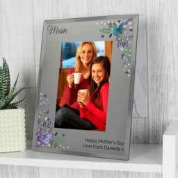 Rackhams Personalised Butterfly 6x4 Diamante Glass Photo Frame - thumbnail 4