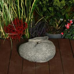 Rackhams Peaceful Cast Stone Sleeping Badger Garden Statue Animal Garden Ornament - thumbnail 3