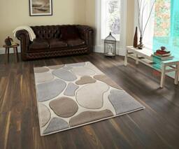 Rackhams Stone Carved Rug - Light Brown Brown