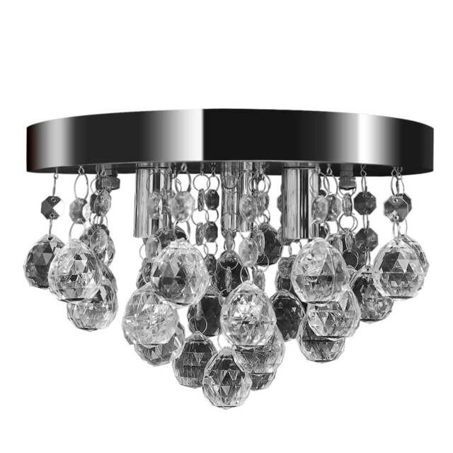 Rackhams Pendant Ceiling Lamp Crystal Design Chandelier Chrome