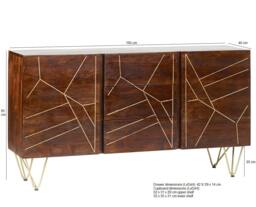 Rackhams Large Sideboard with Doors and Drawers Bishop Dark Mango - Wood - 1 - thumbnail 5