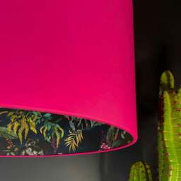 "Rackhams Twilight Deadly Night Shade Silhouette Lampshade in Watermelon - Table / Floor Lamp - 25cm diameter x 25cm Height (10"" x 10"")" - thumbnail 3