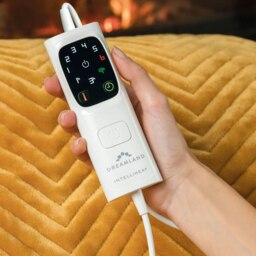 Rackhams Hurry Home Velvet Heated Throw Electric Blanket - Mustard Herringbone - 160cm x 120cm - thumbnail 2