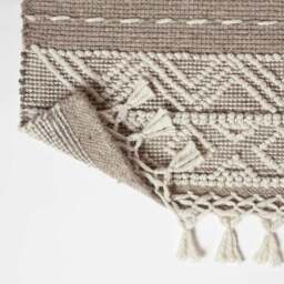 Rackhams Patna Beige & Natural Kilim Wool Rug - 120 x 170 cm - thumbnail 6
