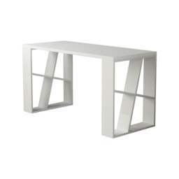 Rackhams Honey Modern Desk with Integrated Bookshelf Storage 137cm - Mocha Grey - thumbnail 4