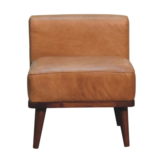 Rackhams Tan Buffalo Backrest Footstool - image 1