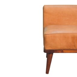 Rackhams Tan Buffalo Backrest Footstool - thumbnail 4