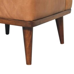 Rackhams Tan Buffalo Backrest Footstool - thumbnail 6