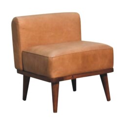 Rackhams Tan Buffalo Backrest Footstool - thumbnail 3