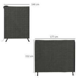 Rackhams 152 x 177cm Three-Seater Swing Chair Protective Cover Grey - thumbnail 3