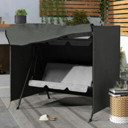 Rackhams 152 x 177cm Three-Seater Swing Chair Protective Cover Grey - thumbnail 2