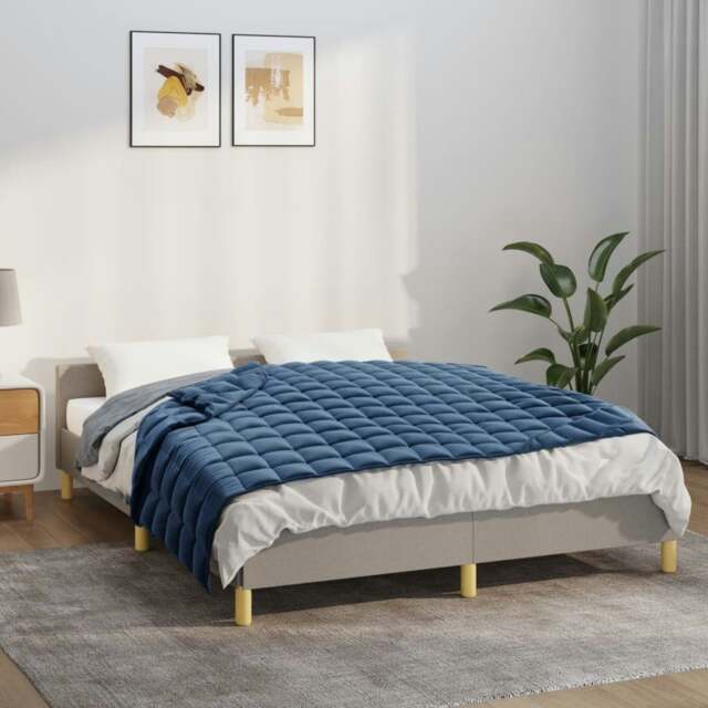 Rackhams Weighted Blanket Blue 138x200 cm Single 6 kg Fabric - image 1