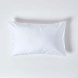 Rackhams Premium 1000 TC Egyptian Cotton Sateen Weave Housewife Pillowcase, Standard Size - White - thumbnail 1