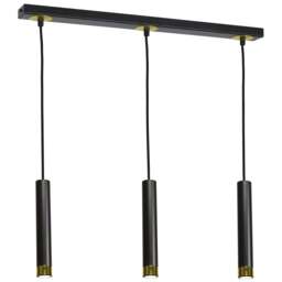 Rackhams Dani Pendant Lamp Hand Made Black And Gold - thumbnail 3