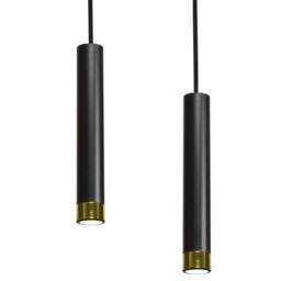 Rackhams Dani Pendant Lamp Hand Made Black And Gold - thumbnail 1