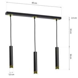 Rackhams Dani Pendant Lamp Hand Made Black And Gold - thumbnail 4