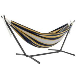 Rackhams Double Cotton Hammock with Stand (250cm) - Serenity