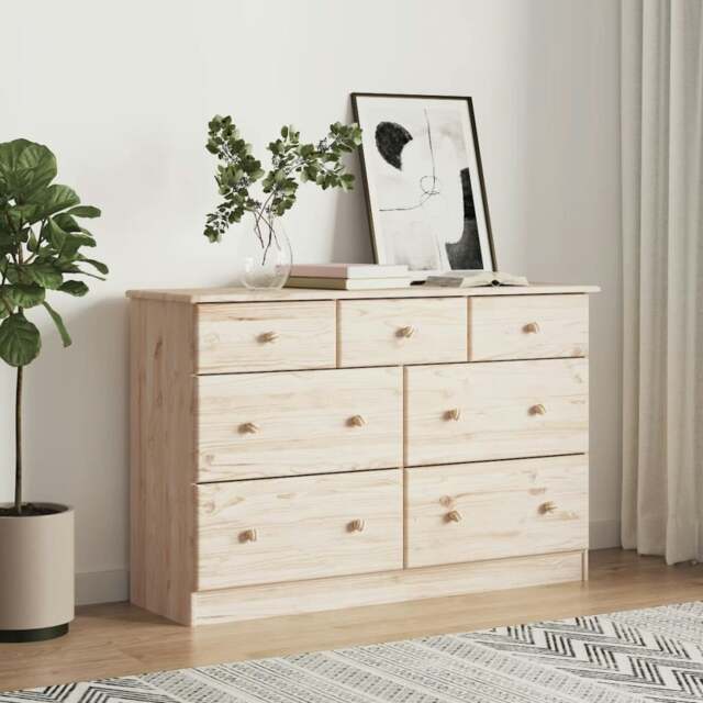 Rackhams Chest of Drawers ALTA 112x35x73 cm Solid Wood Pine