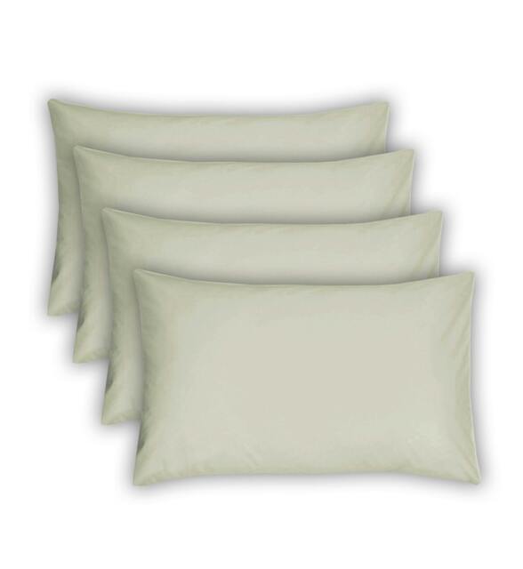 Rackhams Polycotton Housewife Pillowcases 4 Pack - Ivory - Pillowcase (48cm x 74cm)