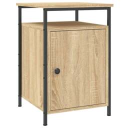 Rackhams Bedside Cabinet Sonoma Oak 40x42x60 cm Engineered Wood - Brown - Engineered wood, iron - thumbnail 2
