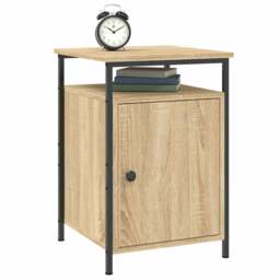 Rackhams Bedside Cabinet Sonoma Oak 40x42x60 cm Engineered Wood - Brown - Engineered wood, iron - thumbnail 3