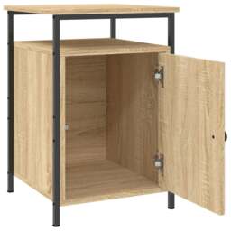 Rackhams Bedside Cabinet Sonoma Oak 40x42x60 cm Engineered Wood - Brown - Engineered wood, iron - thumbnail 5