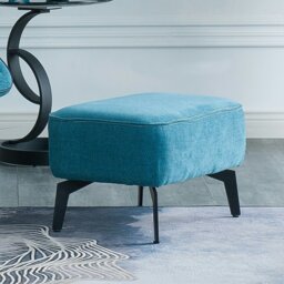 Rackhams Gallo Swivel Lounge Chair With Footstool, Blue - thumbnail 5