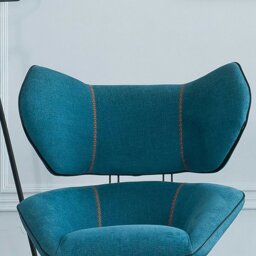 Rackhams Gallo Swivel Lounge Chair With Footstool, Blue - thumbnail 6