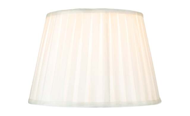 "Rackhams Traditional Classic Cream Faux Silk Pleated Inner Lined Lamp Shade - 10""" - image 1