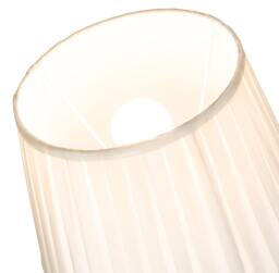 "Rackhams Traditional Classic Cream Faux Silk Pleated Inner Lined Lamp Shade - 10""" - thumbnail 3