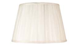 "Rackhams Traditional Classic Cream Faux Silk Pleated Inner Lined Lamp Shade - 10""" - thumbnail 2