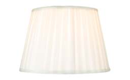 "Rackhams Traditional Classic Cream Faux Silk Pleated Inner Lined Lamp Shade - 10"""