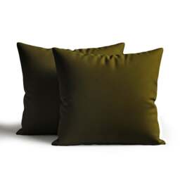 Rackhams Waterproof Outdoor Garden Patio Cushion Cover And Inner Square Pack Of 2 or 4 - Pack of 2 - Brown - 60 x 60cm - thumbnail 1