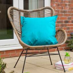Rackhams Waterproof Outdoor Garden Patio Cushion Cover And Inner Square Pack Of 2 or 4 - Pack of 2 - Brown - 60 x 60cm - thumbnail 5
