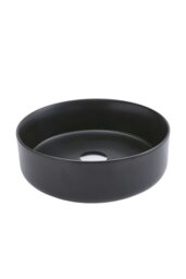 Rackhams Round Marble Black Vanity Bathroom Vessel Basin - Black - thumbnail 4