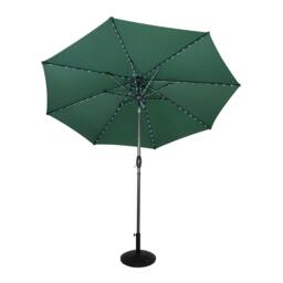 Rackhams LED Tilt Parasol 2.7m With Tilt Base – Green