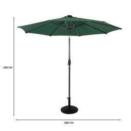 Rackhams LED Tilt Parasol 2.7m With Tilt Base – Green - thumbnail 5