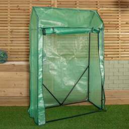 Rackhams 1.5m x 1m Outdoor Greenhouse for Plants with Steel Frame and Protective PE Cover - thumbnail 3