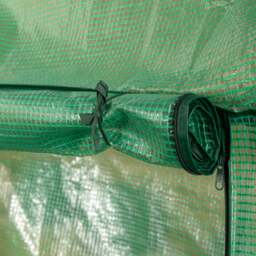 Rackhams 1.5m x 1m Outdoor Greenhouse for Plants with Steel Frame and Protective PE Cover - thumbnail 4