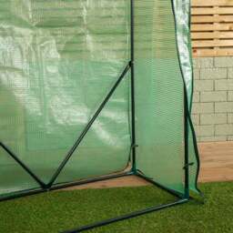 Rackhams 1.5m x 1m Outdoor Greenhouse for Plants with Steel Frame and Protective PE Cover - thumbnail 6
