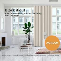 Rackhams Thermal Blockout Curtains 2 Panel Eyelet Ring Top 66 x 54in Sun Block - thumbnail 5