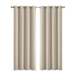 Rackhams Thermal Blockout Curtains 2 Panel Eyelet Ring Top 66 x 54in Sun Block - thumbnail 1