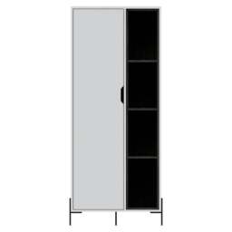 Rackhams Dallas 4-Shelf Bookcase Display Unit with Doors - White
